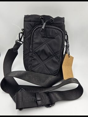 Steve Madden Quilted Crossbody Hydration Bag – Black NWT